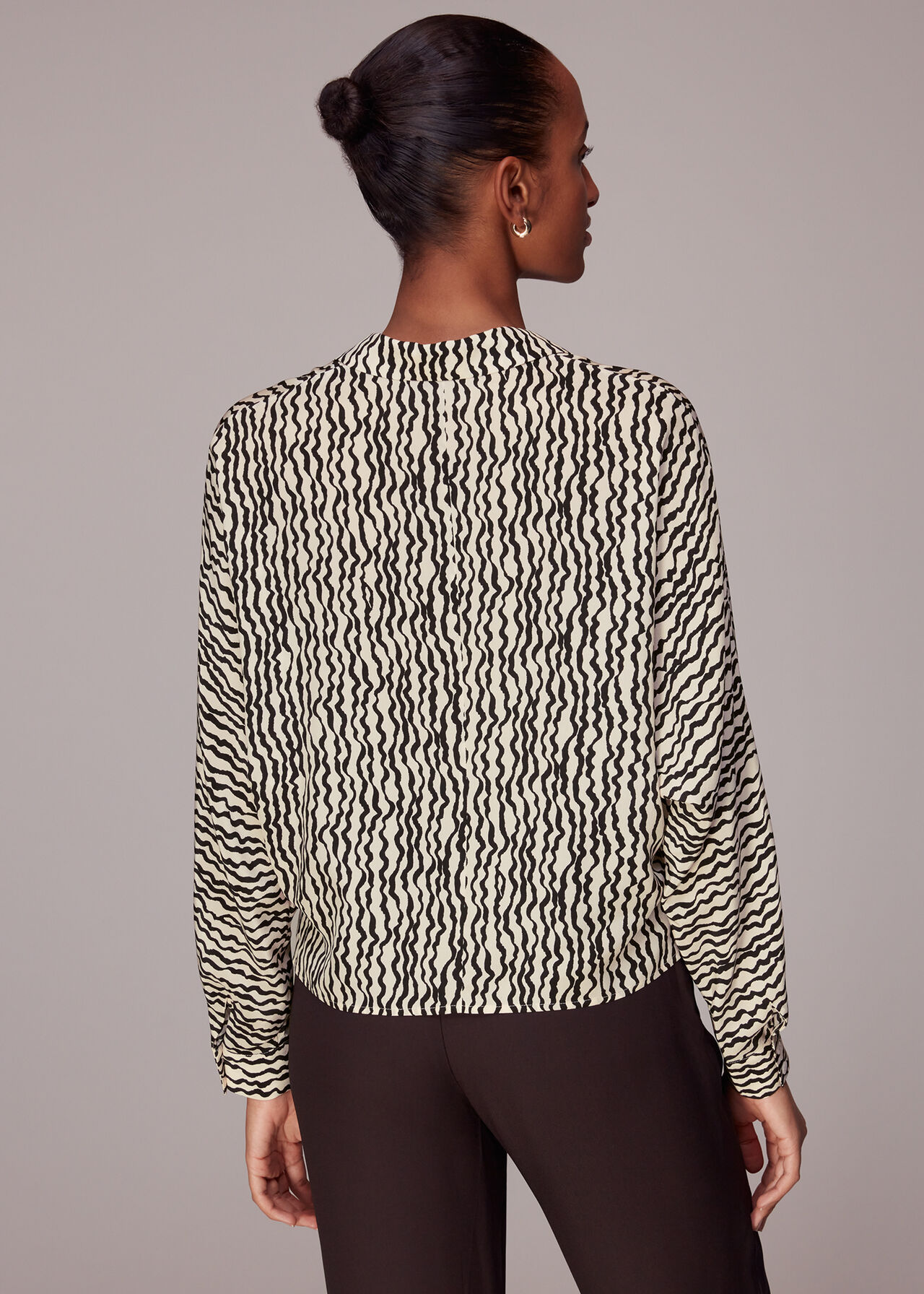 Wiggle Print Silk Shirt